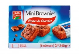8 mini brownies pépites de chocolat