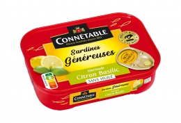 Sardines Généreuses sans huile marinade citron basilic