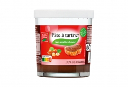Pâte à tartiner sans huile de palme, 13% de noisettes