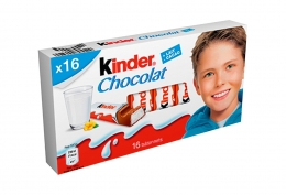 16 bâtons Kinder chocolat fourrés lait