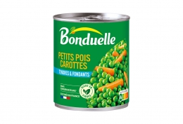 Lot de 4 boîtes 4/4 de petits pois carottes tendres et fondants