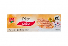 Pâté de foie 3 x 1/10 Pur porc - Qualité supérieure