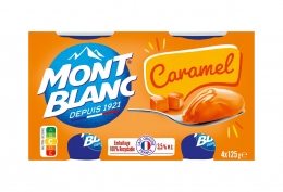 4 Mini crèmes dessert caramel Mont Blanc