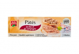 2 foie + 1 campagne 3 x 1/10 Pur porc - Qualité supérieure
