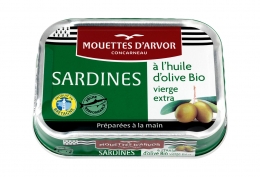 Sardines à l'huile d'olive Bio vierge extra