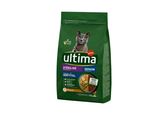 Croquettes Ultima chat stérilisé senior 10 ans+