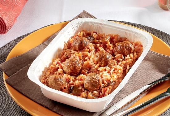 Boulettes de boeuf sauce tomate et riz