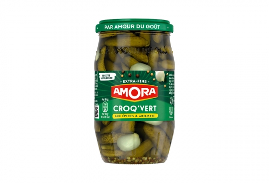 Cornichons extra-fins Croq'Vert 210g aux 6 épices & aromates