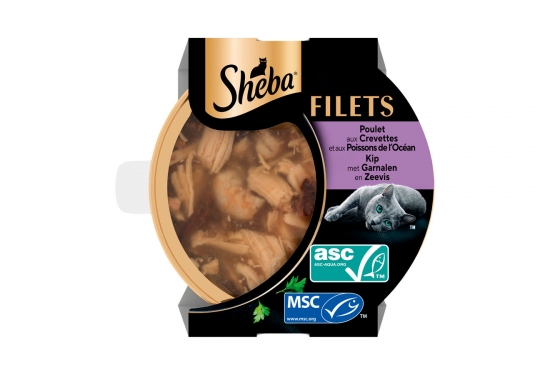 Sheba filets au poulet, aux crevette set aux poissons de l'océan