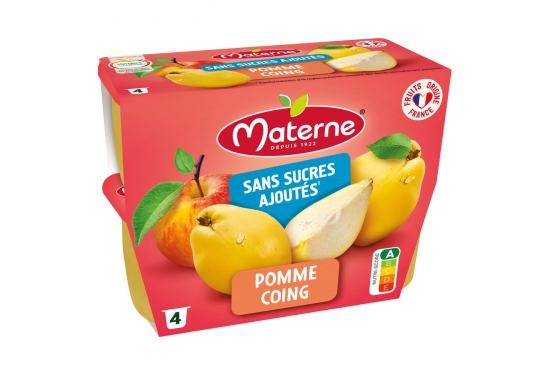 Compote pomme coing ssa Materne