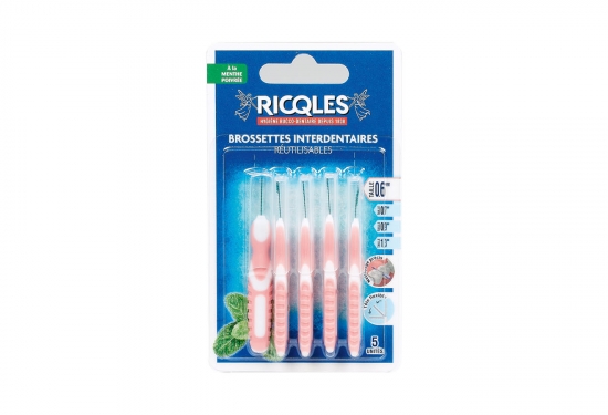 5 brossettes interdentaires 0,6mm