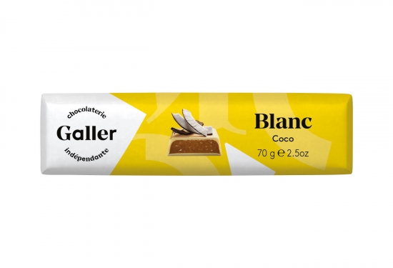 2 bâtons chocolat blanc noix de coco