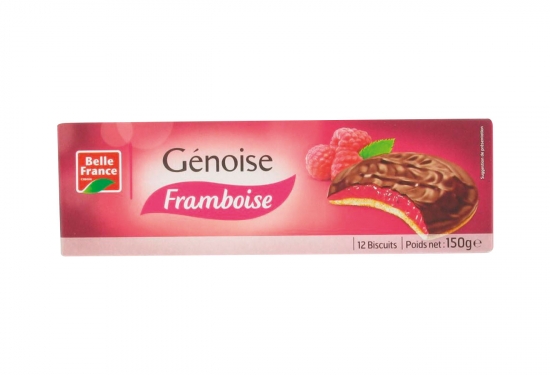 Lot de 4 paquets de génoise framboise