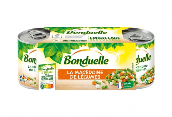 Lot de 3 x 1/4 de Macédoine de légumes