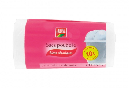 20 sacs poubelle à lien 10L