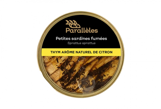 Petites sardines fumées de Riga MSC huile de colza, thym & citron