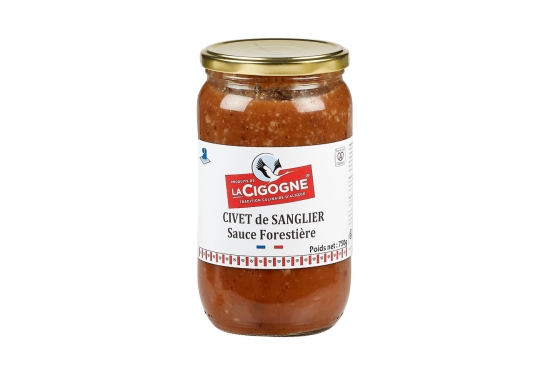 Civet de sanglier sauce forestière