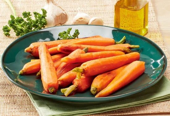 Mini-carottes avec fanes