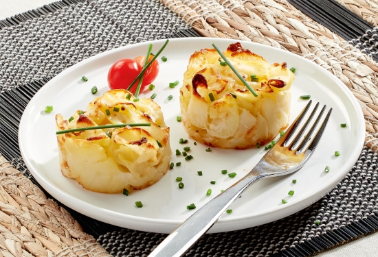 2 Effeuillés de pommes de terre à l'emmental, au beurre et au sel de Guérande