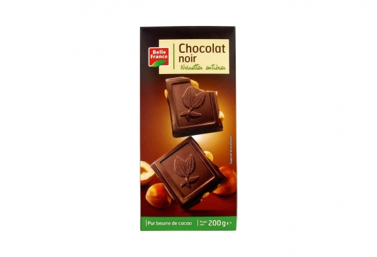 Chocolat noir noisettes entières
