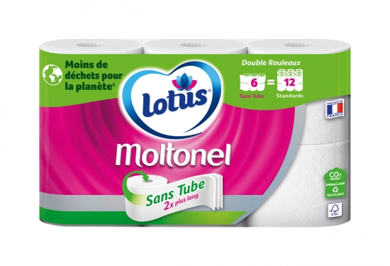 6 maxi rouleaux de papier toilette sans tube
