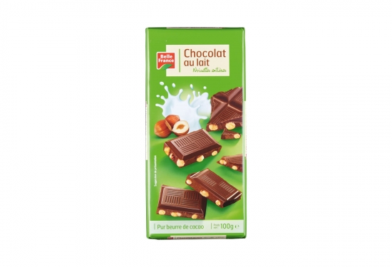 Chocolat au lait noisettes entières