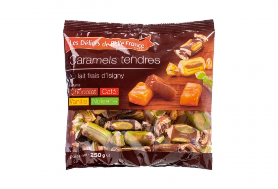 Caramels tendres au lait frais d'Isigny 4 parfums