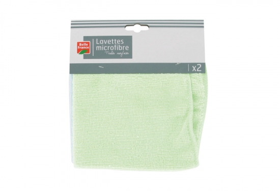 2 lavettes microfibre