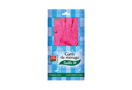 1 paire de gants de ménage rose