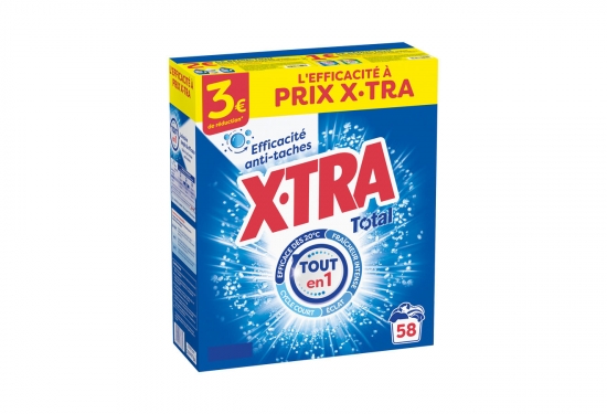 Lessive en poudre X-TRA Total