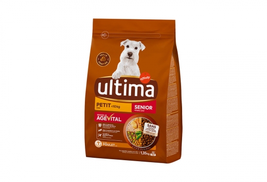 Ultima senior Agevital + 8 ans pour mini chiens de 1 à 10 kg
