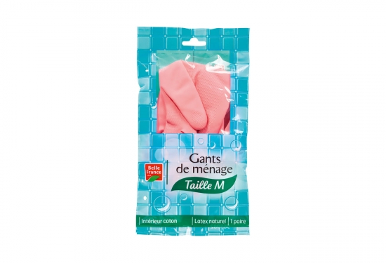1 paire de gants de ménage rose