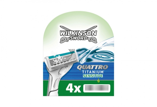 4 lames pour rasoir Quattro Titanium Sensitive