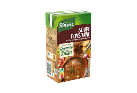 Soupe paysanne Saveurs d'Antan lentilles, lard fumé, petits légumes