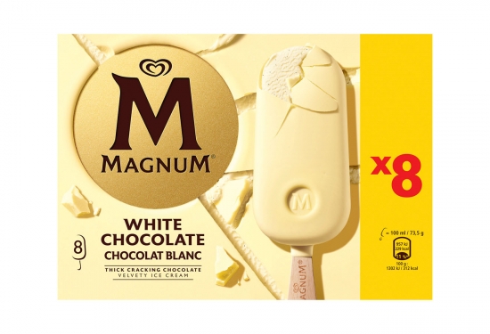 8 Magnum vanille chocolat blanc