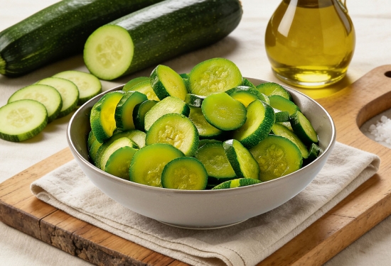 Courgettes en rondelles