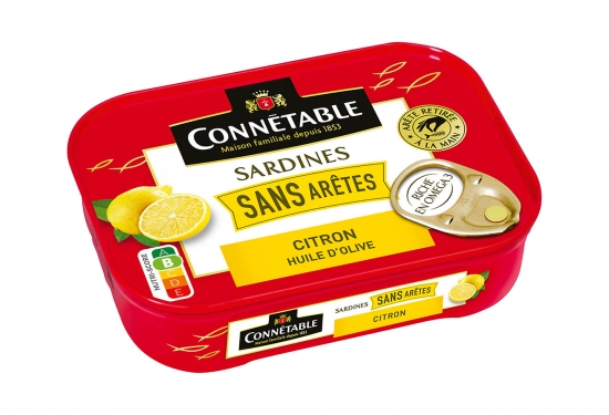 Sardines sans arêtes au citron à l'huile d'olive