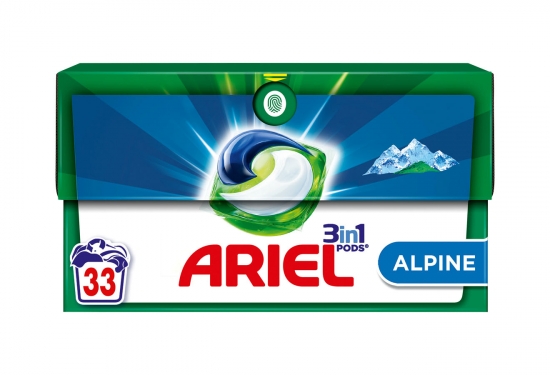 Lessive en doses Ariel Alpine Tout en 1