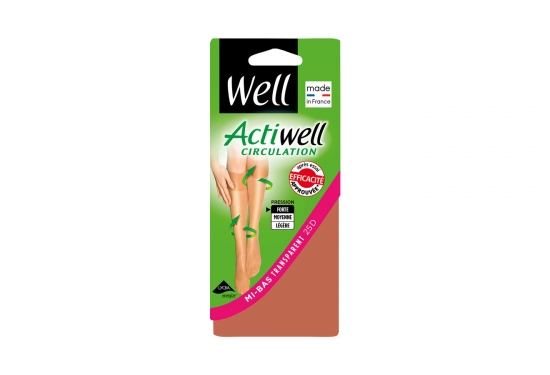 Mi-bas actiwell voile "circulation"