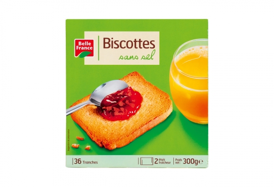 36 biscottes sans sel