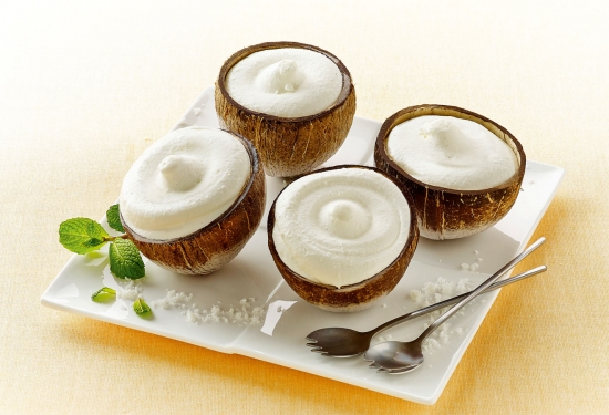 4 Noix de coco givrées