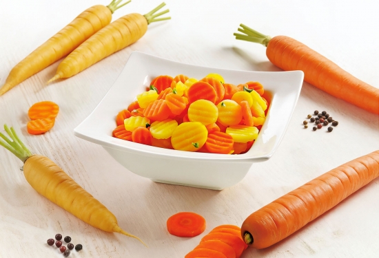 Duo de carottes rondelles ondulées
