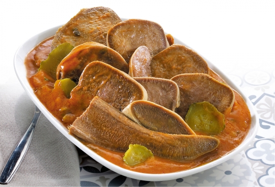 Langue de boeuf sauce piquante