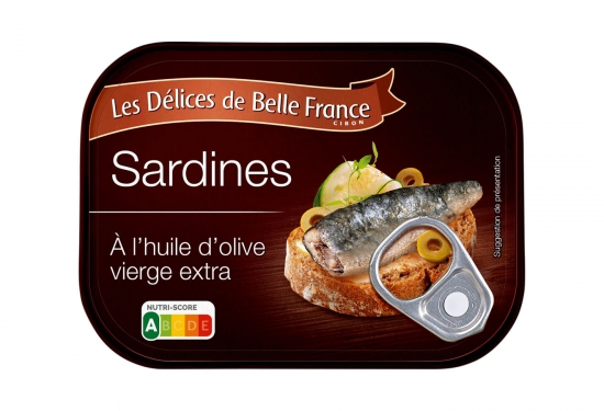 Sardines à l'huile d'olive vierge extra