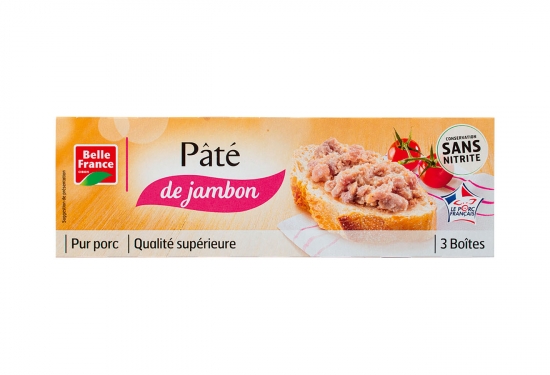 Pâté de jambon 3 x 1/10 Pur porc - Qualité supérieure