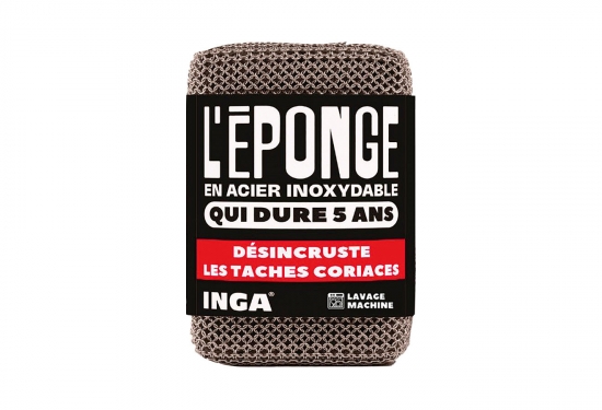 Éponge lavable en acier inoxydable