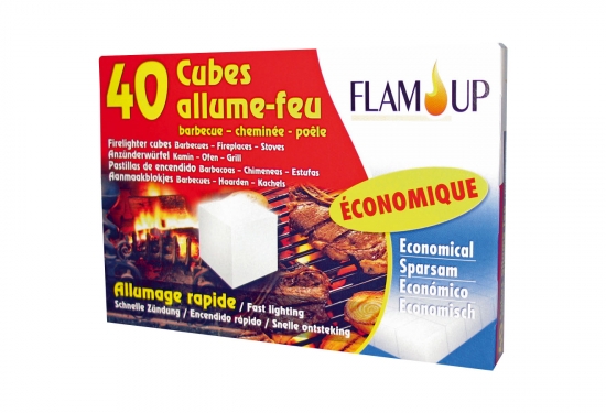 40 cubes allume-feu