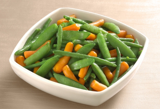 Mélange 3 légumes haricots verts, carottes, pois gourmands