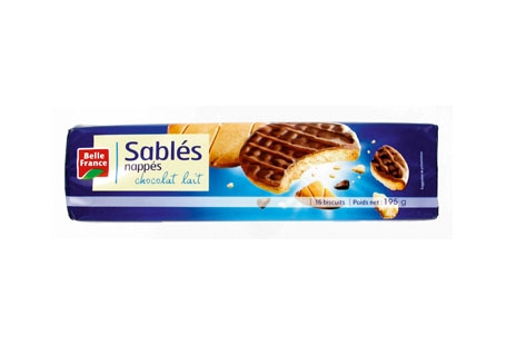 Sablés nappés chocolat lait