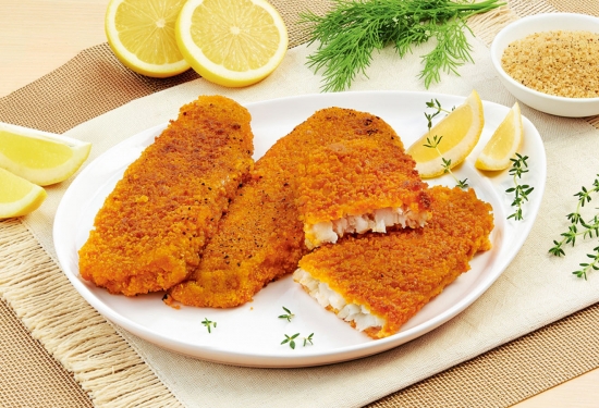5 Portions de filets de colin d'Alaska panées